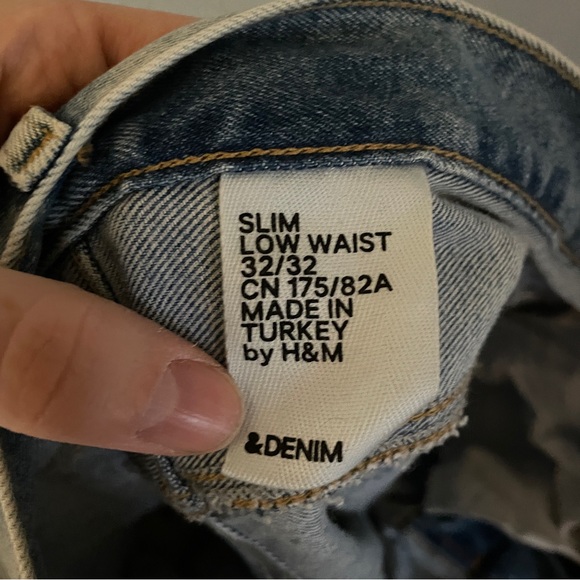 H&M Light Wash Low Waist Slim Jeans Men’s Size 32/32 - Picture 5 of 6